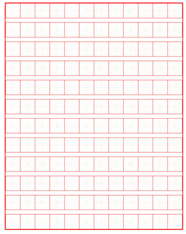File 23 mẫu ô vuông tập viết chữ Hán - Tải miễn phí (PDF) 1 Ô Vuông